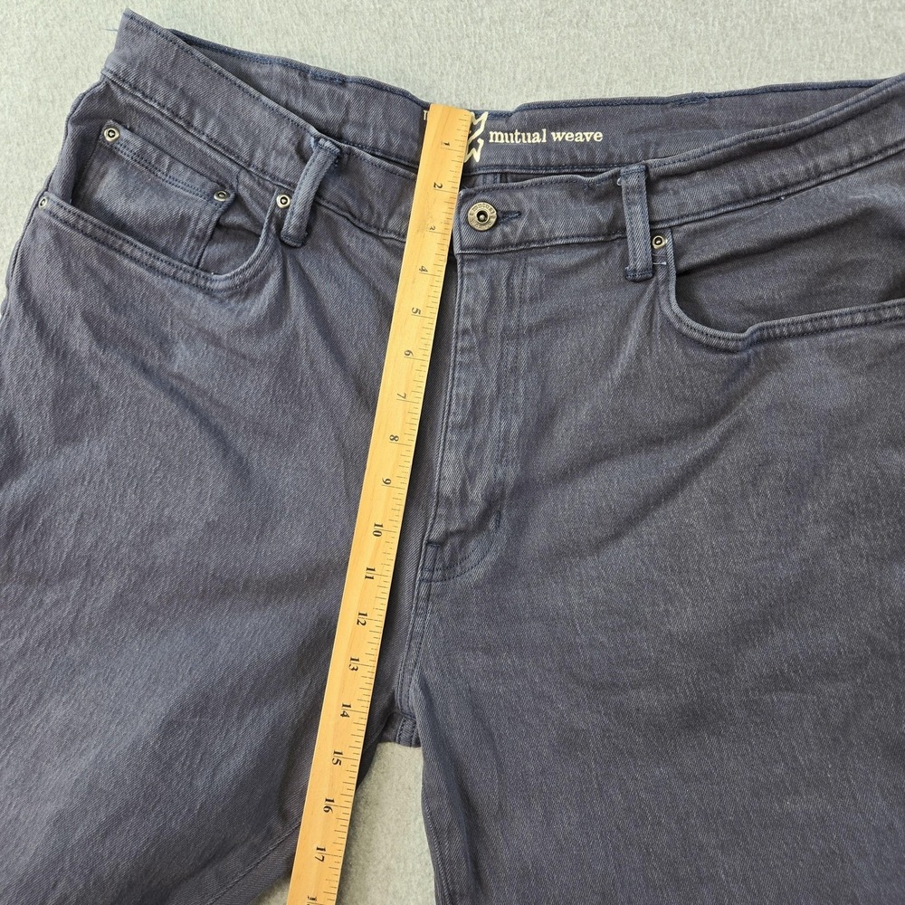 Mutual Weave Jeans Mens 38x32 Blue Denim Tapered Slim Dark Wash The Taper - Picture 10 of 16